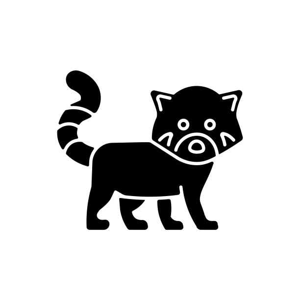 可爱小熊猫logo标志