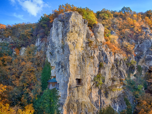 航拍黄崖洞风景区