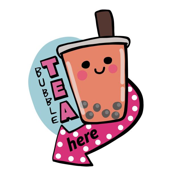 卡通果汁茶饮奶茶店logo