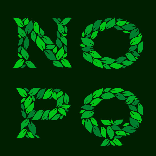 叶子绿色茶叶药品标志logo
