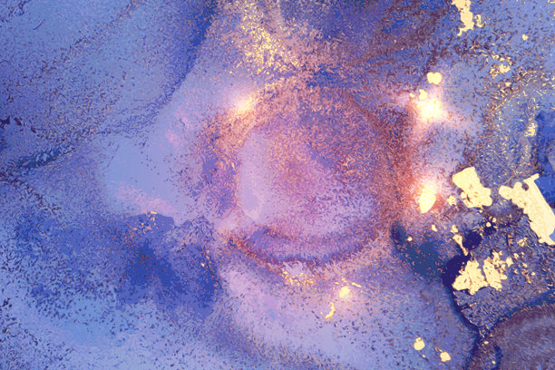 水彩紫蓝大理石艺术挂画装饰画