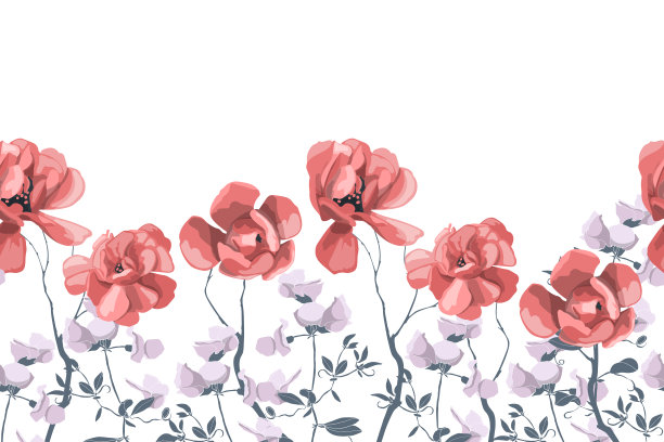 海棠花框画