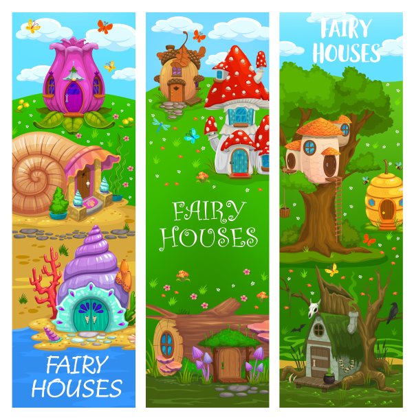 童话背景 蘑菇小屋
