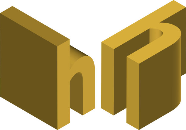 h字母金字logo设计