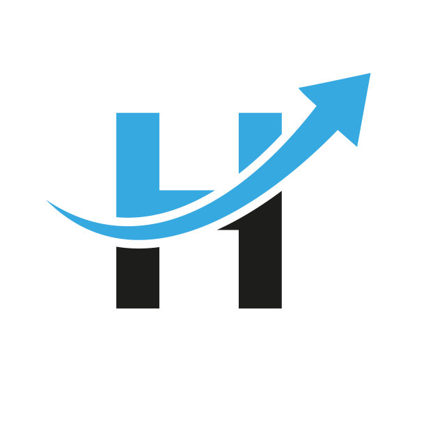 h字母钱币金融投资logo