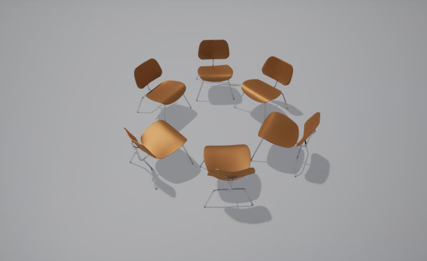 圆形会议室效果图