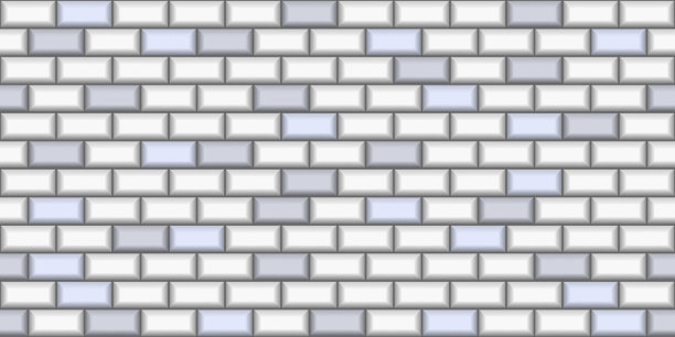 白色无缝拼接砖墙