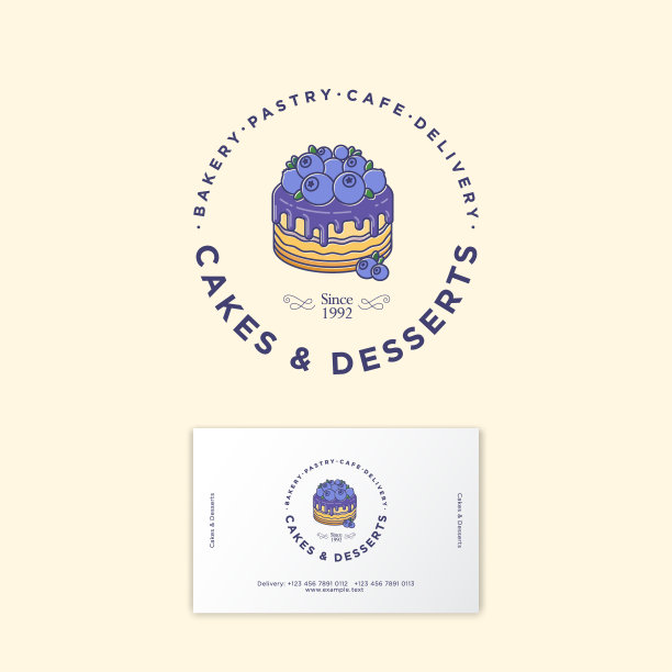 蓝莓蛋糕标志