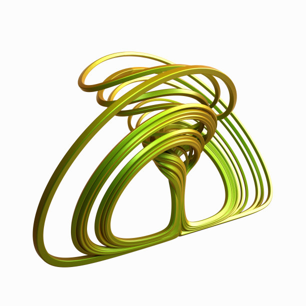 绿色抽象立体造型