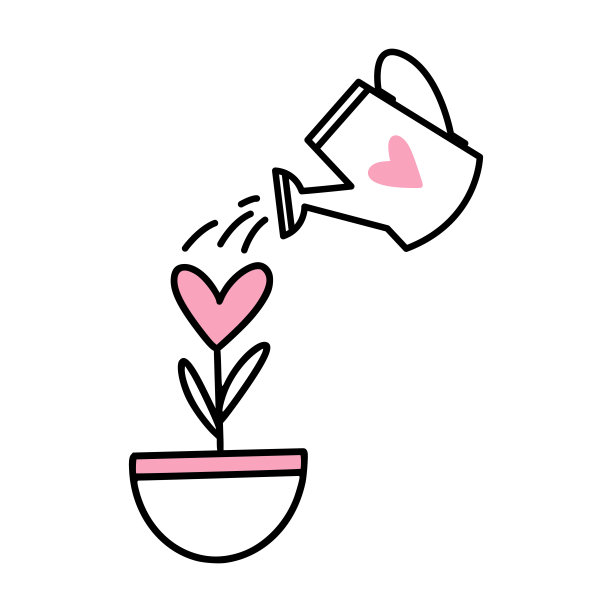 爱人情侣爱心植物