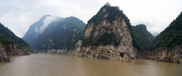 三峡大坝全景图水