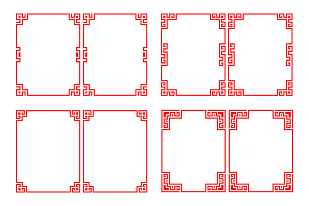 中国风中式中国结边框