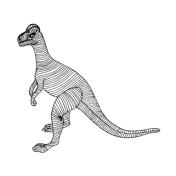 长颈恐龙矢量设计