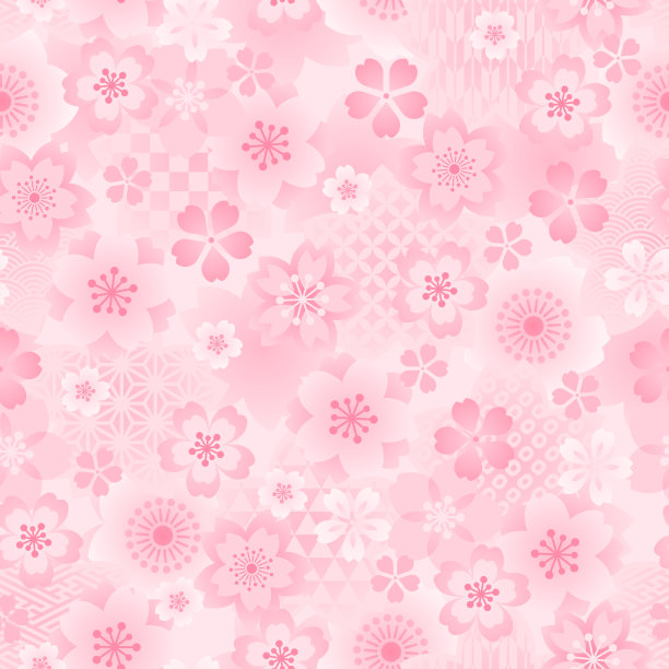 粉色樱花无缝背景