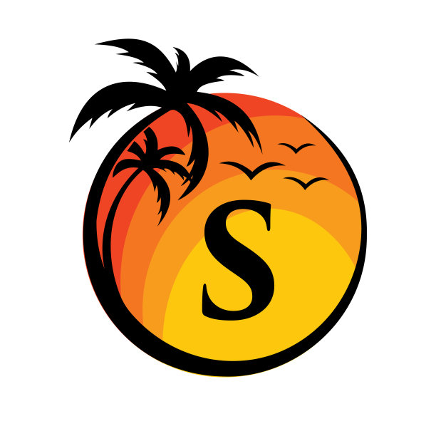 s字母,太阳,logo
