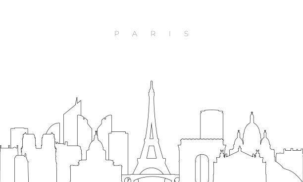 巴黎画册背景素材标语