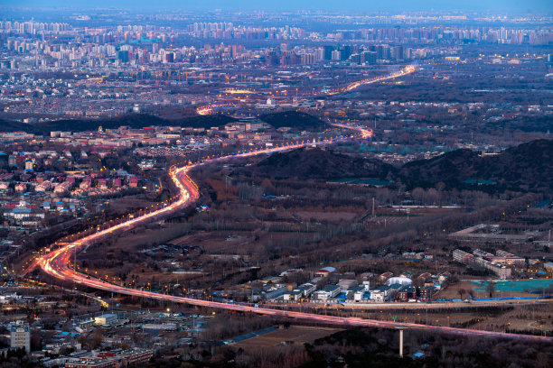 北京,交通,黄昏