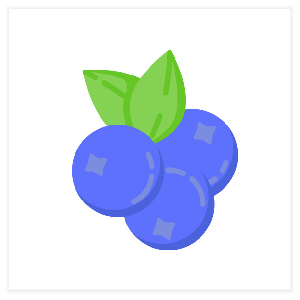 蓝莓ui标识标志