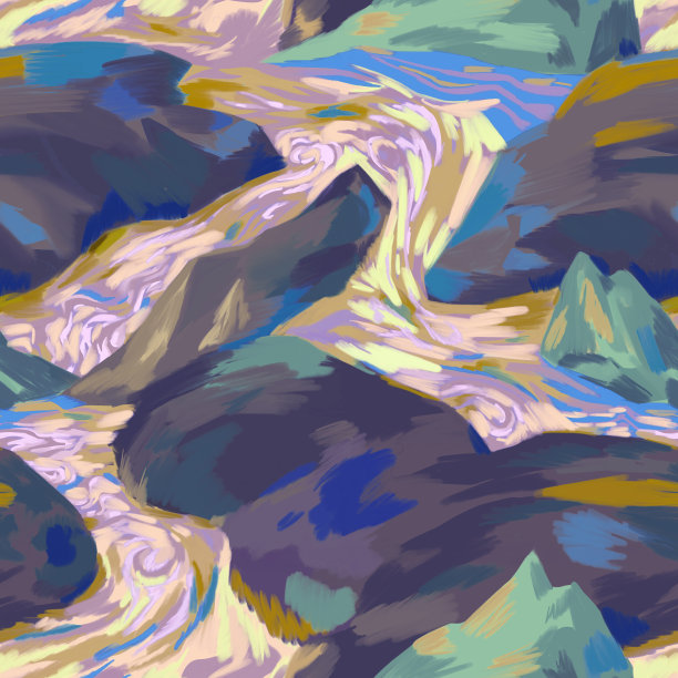 大理石山水背景装饰画