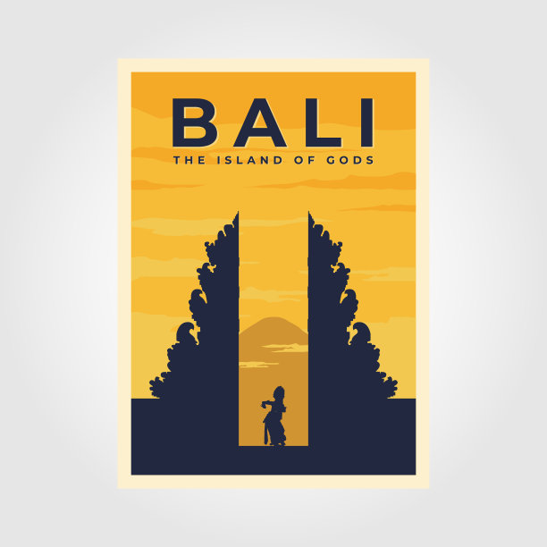 巴厘岛旅游海报宣传图片