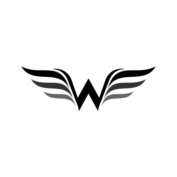 w字母翅膀logo