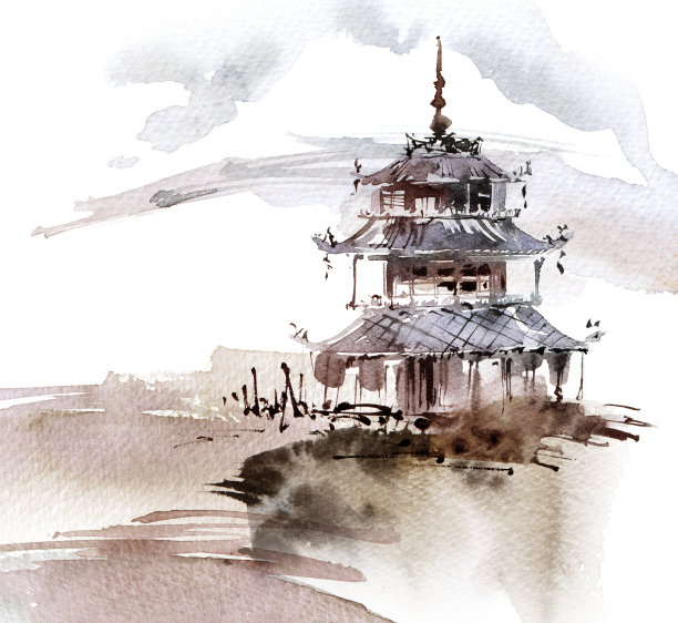 中式建筑彩绘图案