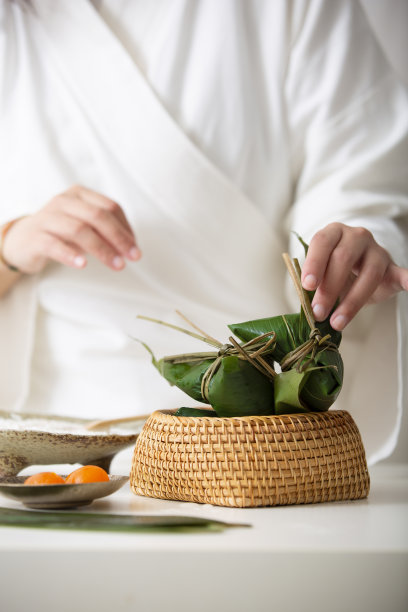 中国传统节日端午节粽子美食白底