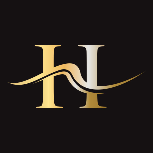 h字母钱币金融投资logo