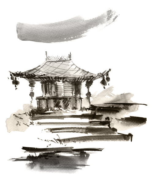 中式建筑彩绘图案