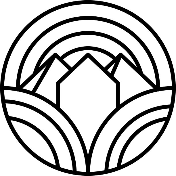 山水大楼建筑房产标志logo