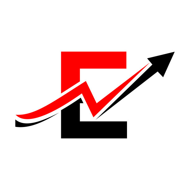 e字母箭头科技logo