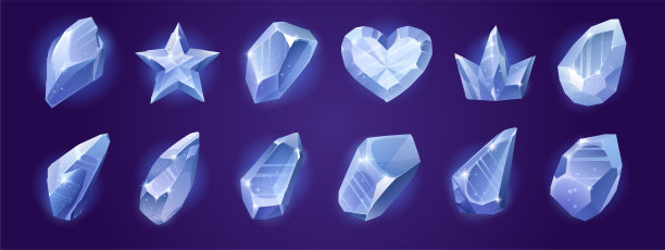 游戏ui图标宝石钻石素材