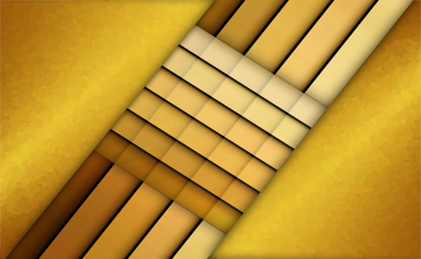 黄色元素三折页模板