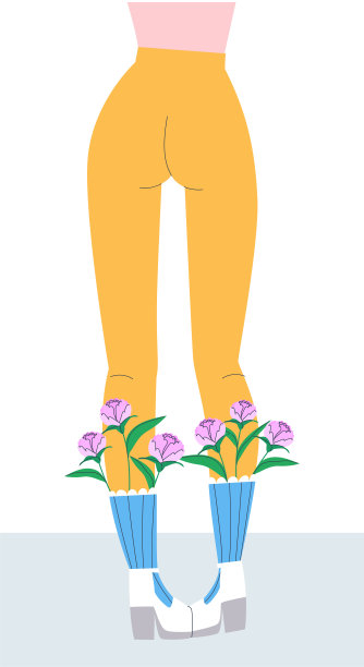 儿童花朵袜子设计