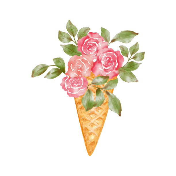 美食 插画 印花 冰淇淋