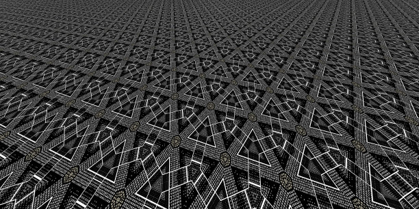 灰色抽象几何拼接立体电脑图案
