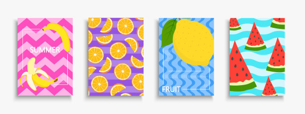 创意水果海报设计矢量素材