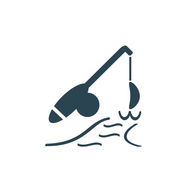 鱼竿钓鱼logo图标icon
