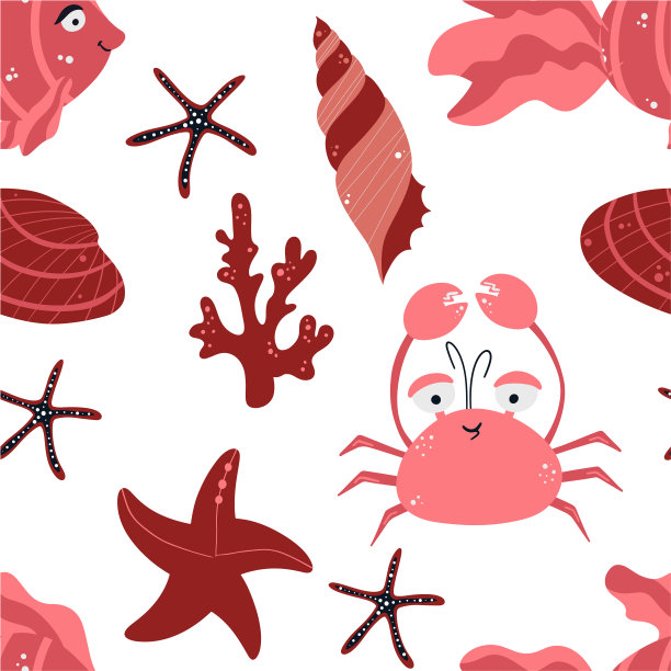 海蟹螃蟹矢量素材