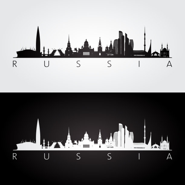 莫斯科插画宣传背景
