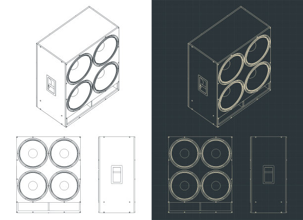 音响配置cad图纸
