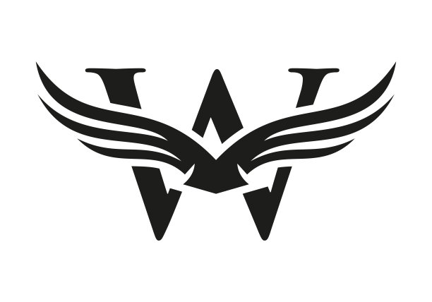 w字母翅膀logo