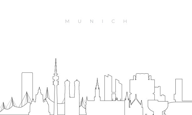 慕尼黑城市剪影