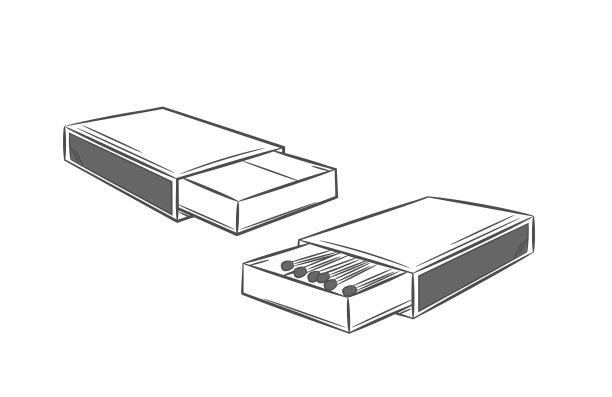 空白火柴纸盒