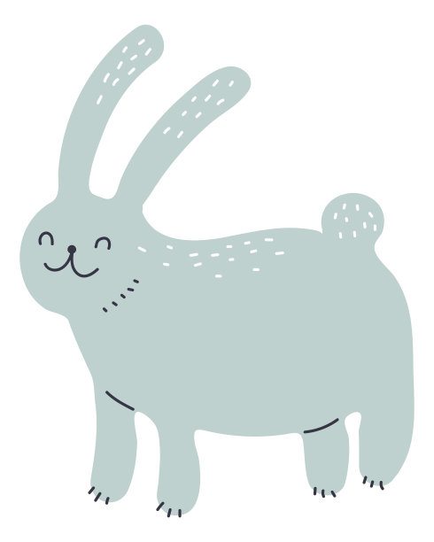 矢量手绘兔子插画