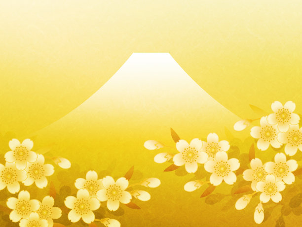 缤纷金色花朵喜庆庆典素材元素