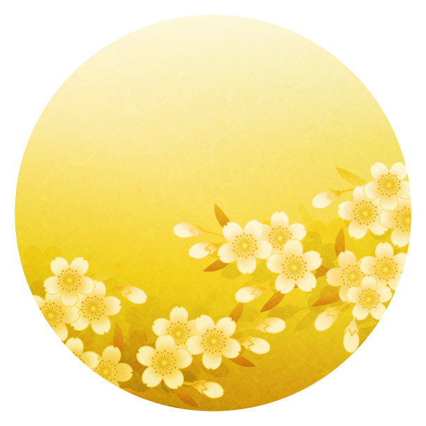 缤纷金色花朵喜庆庆典素材元素