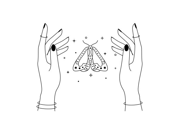 手掌翅膀logo
