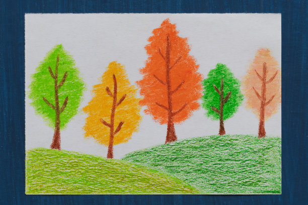 抽象艺术森林风景创意叶子装饰画