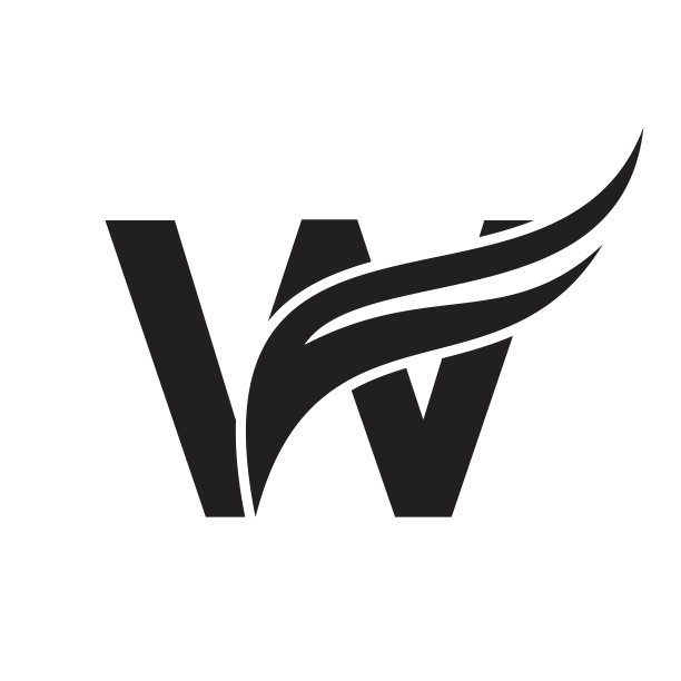 w字母翅膀logo